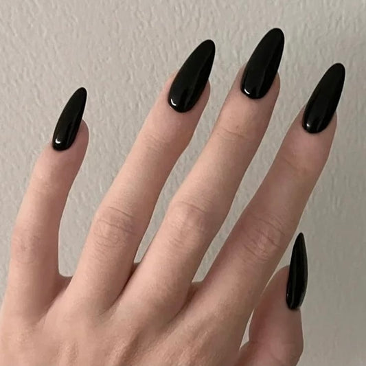 Glossy Black Nails