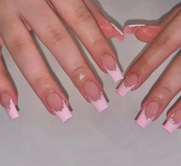 Pastel Pink French Tips