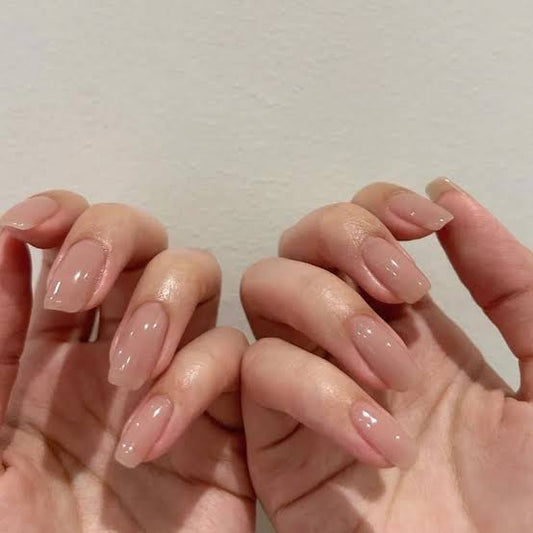 Natural Gel Nails (Brown Tone)