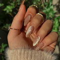 Nude Cat Eye with Gold Swirls