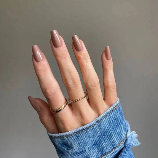 Nude Glossy Nails