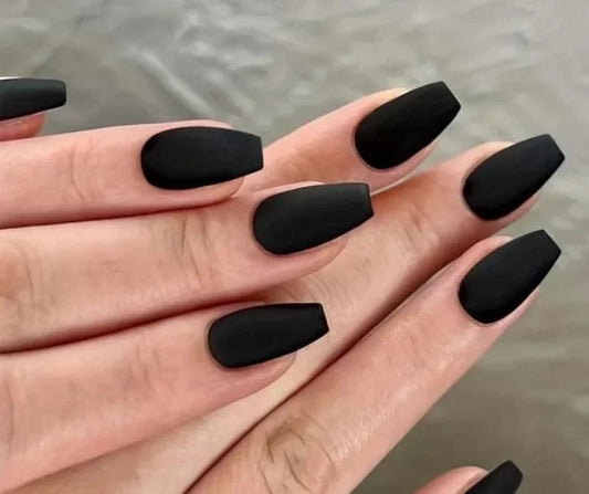 Matte Black Nails