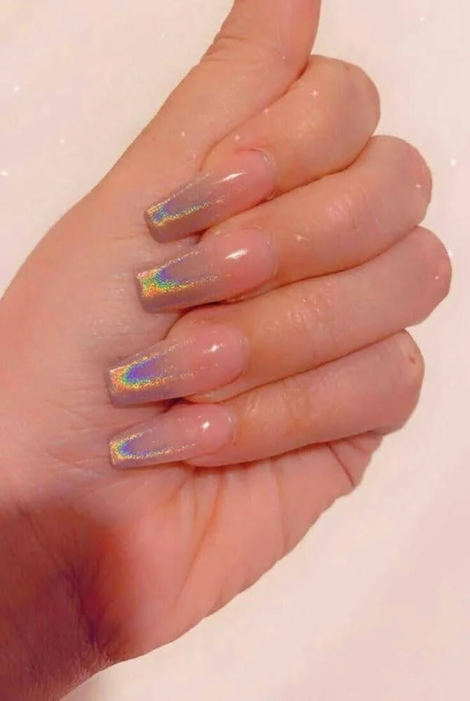 Natural Holo Nails