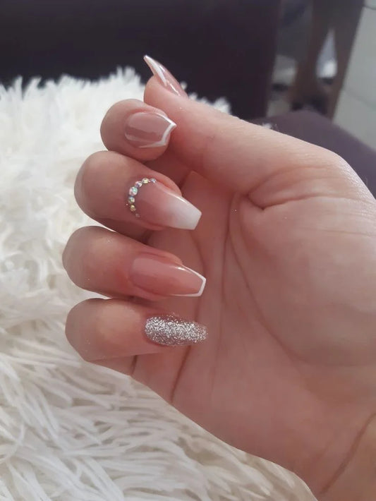 Luxury Ombre with Rhinestones and Glitter